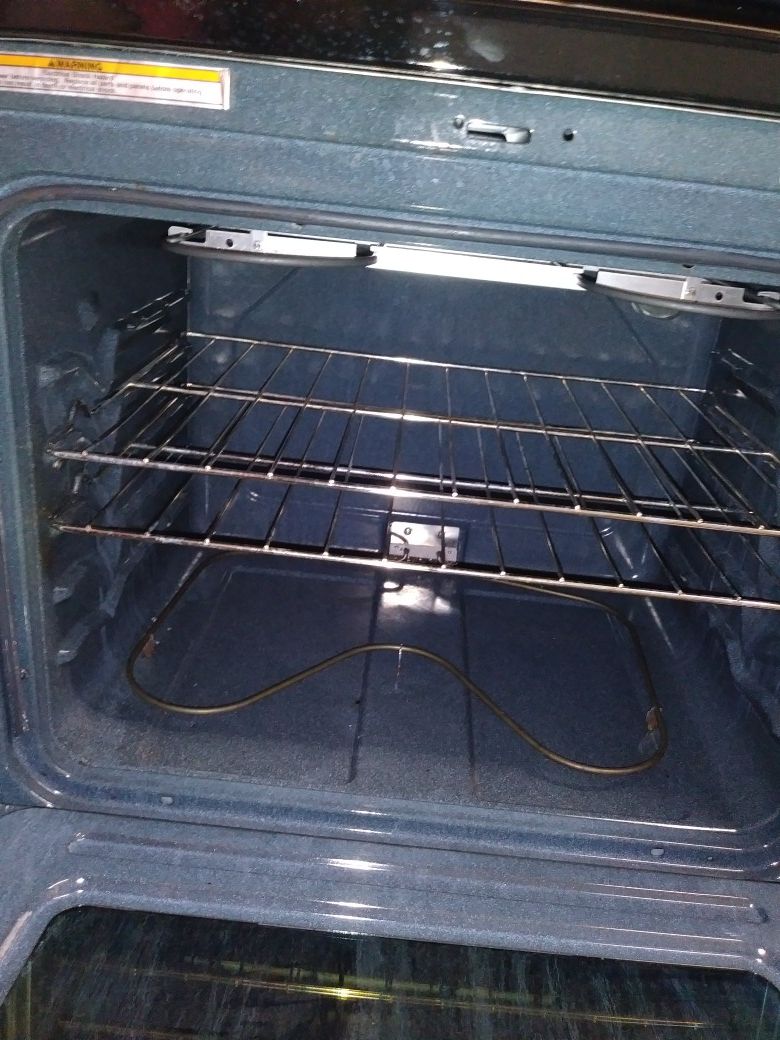 Whirlpool black coil top electric range