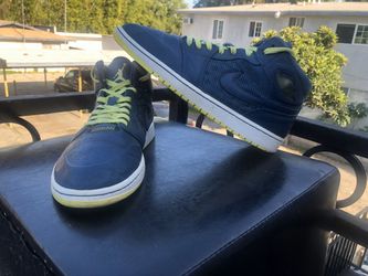 AIR JORDAN 1 RETRO 97 TXT "SQUADRON BLUE" Sz 12