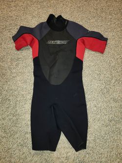 Adult O'Neill shorty Uni-sex wetsuit. Size Large children/Small adult