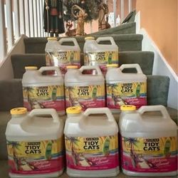 New Purina Tidy Cats Clumping Cat Litter, Multi Cat, Bahama Sunset Scented 14lbs. Total of 8 jugs.