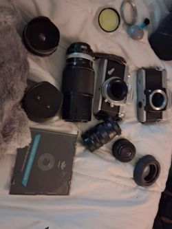 Vintage Film Camera Lot with Lenses and Accessories