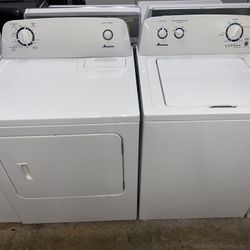 Amana Set Washer And Dryer Electric Good Condition We Delivery 