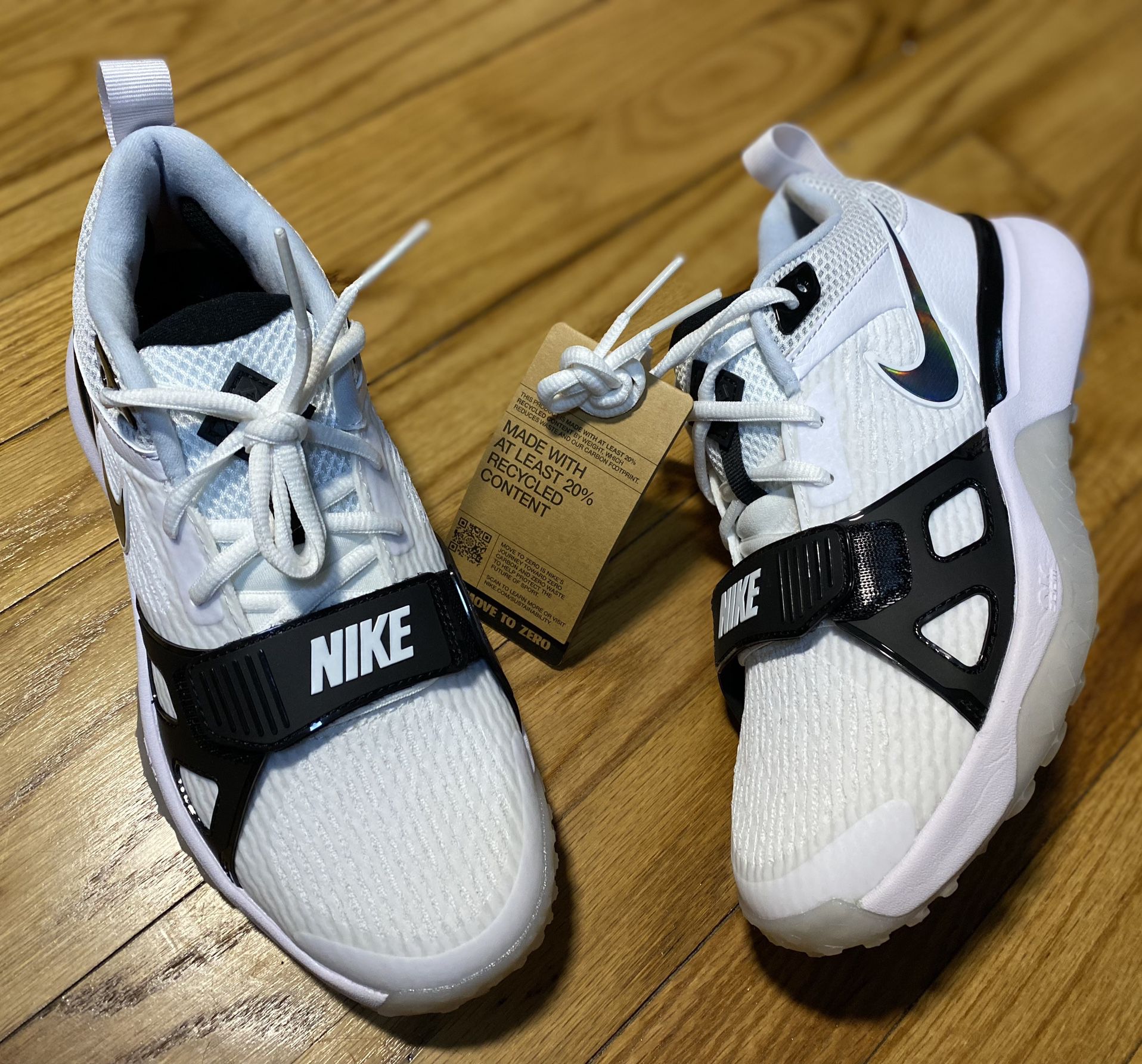Nike Air Zoom Diamond Elite Turf White Baseball Shoes Men’s Sz 7 New No Box!