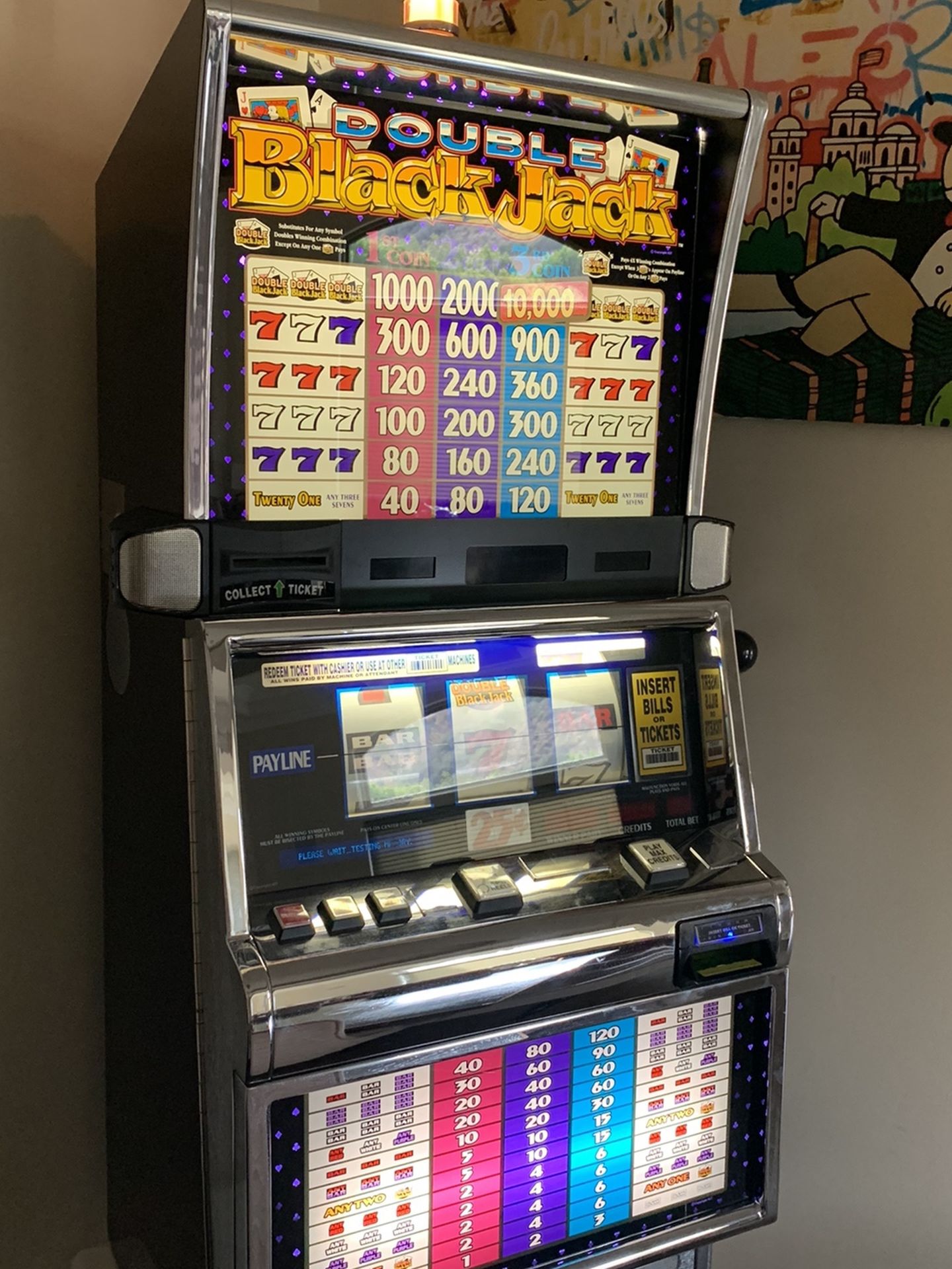 IGT Slot Machine Double Black Jack 25 Cent