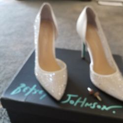 BETSY JOHNSON WEDDING HIGH HEELS 