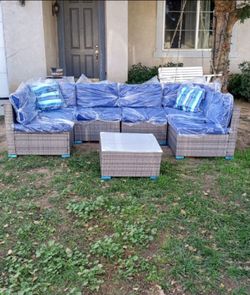 Seven piece patio sofa set brand new patio furniture outdoor patio furniture brand new patio couch set 🚚🚎🆕✅