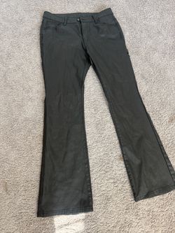 Black (leather like) flare pants