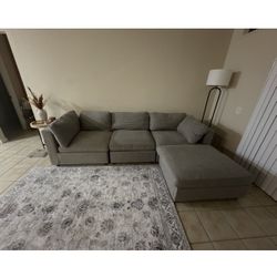 Gray  L- Shape sectional Couch