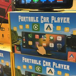 Portable car player wireless CarPlay wireless android Auto, Bluetooth touch screen USB SD card with backup camera brand new