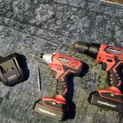 Power Smart Impact Driver Drill And Cordless Drill 