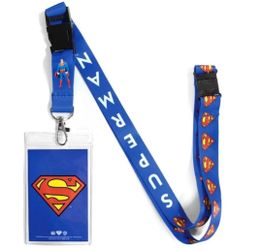 New Superman Lanyard Badge Holder, DC Comics Lanyards for ID Badges
