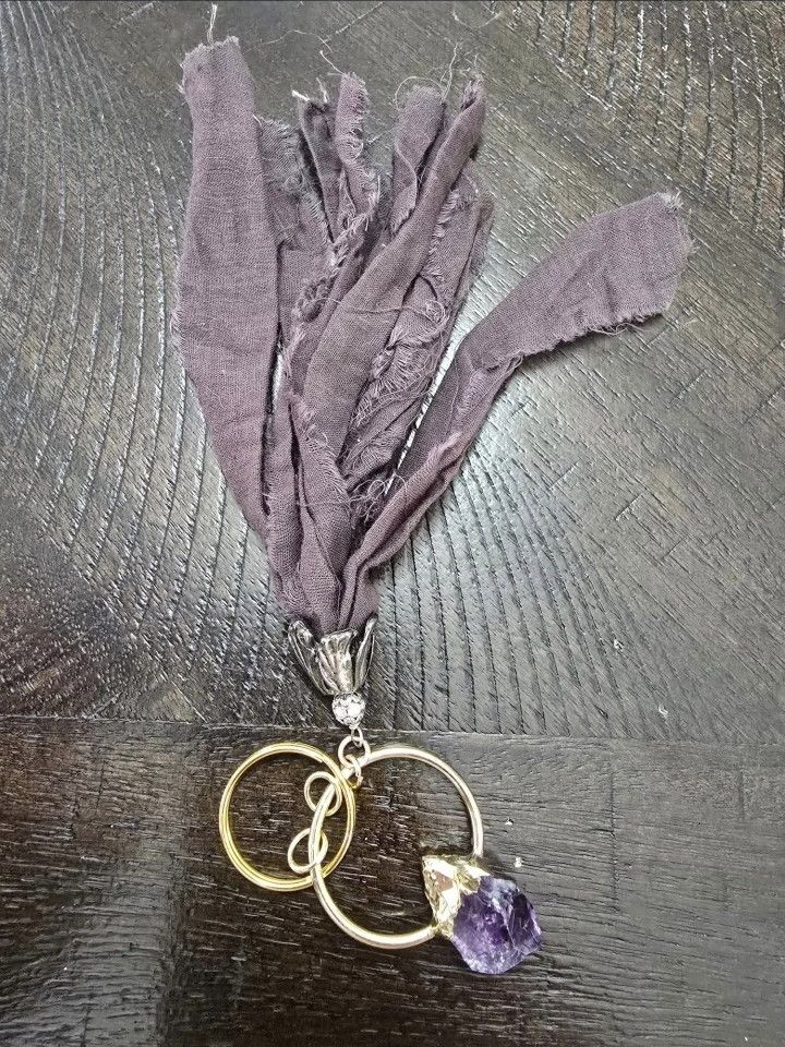 Amethyst keychain