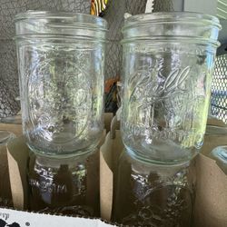 BALL MASON JARS: PINT Wide Mouth, 5-Cases of 12 each, no lids/bands 
