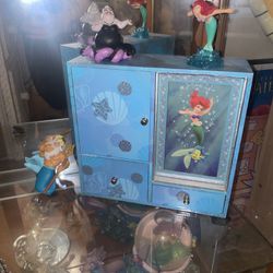 Rare Little Mermaid Music Jewelry Box w/ Magical Movement  Disney Princess 1988