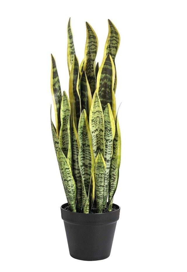 New Artificial Snake Plant 26 inches Fake Sansevieria Artificial Potted Plants for Indoor and Outdoor