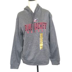 NWT Champion Columbus Blue Jackets Grey Hoodie Sweatshirt Size M