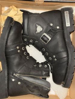 Harley-Davidson Black Leather Motorcycle Boots