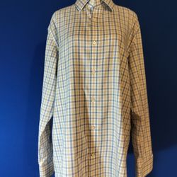 Banana Republic Plaid Long Sleeve Button Down Shirt (Size L)