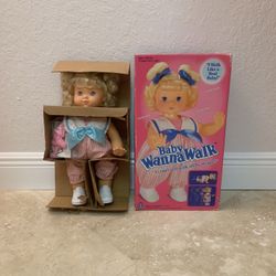 Baby WannaWalk Doll 1990 Hasbro