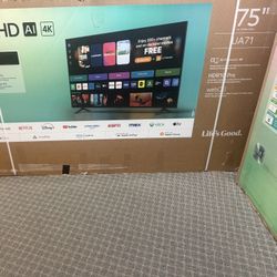 75 Tv $55 Down On Financing Free Delivery Six Month Warranty 75 Lg Smart 4k Hdtv 
