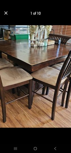 Adjustable Bar Height Dining Room Table