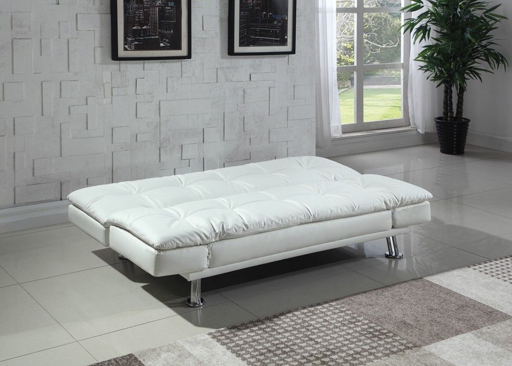 White Leather Futon