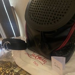 Christian Louboutin Backpack & Matching Reversible Belt