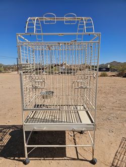 Large birdcage and play stand