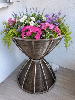 Unique modern accent table / sculptural plant stand