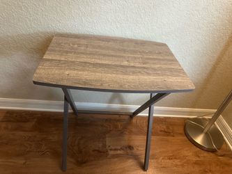 Folding Tray Table Modern XL Oversized Rustic Gray. (Mesa)
