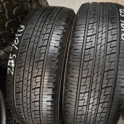 2 Tires 225.70.16 Advanta 90 % Tread Dot 2424