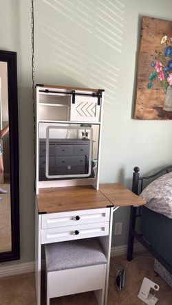 Vanity with stool