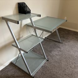 Moving Sale !  Glass Table w/ FREE pencil holder
