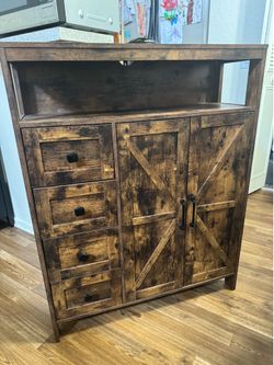 Farmer style storage cabinet
