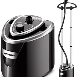 Professional Steamer for Clothes, Anthter 1500W Powerful Full Size Garment Steamers, 35s Fast Heat-up, 90 Mins of Continuous Steam Wrinkle Remover wit