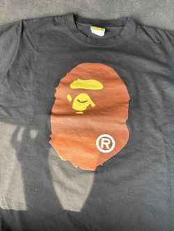Bape Shirt Black w/ brown & yellow Ape Head logo