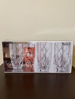 Shannon by Godinger Crosswinds Crystal 4Pcs-NEW