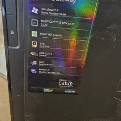 computer with keyboard and monitor