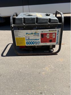 PowR-Quip 6000-watt contractor-style generator (older model).