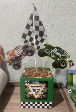 Monster Jam Birthday Party Centerpieces 