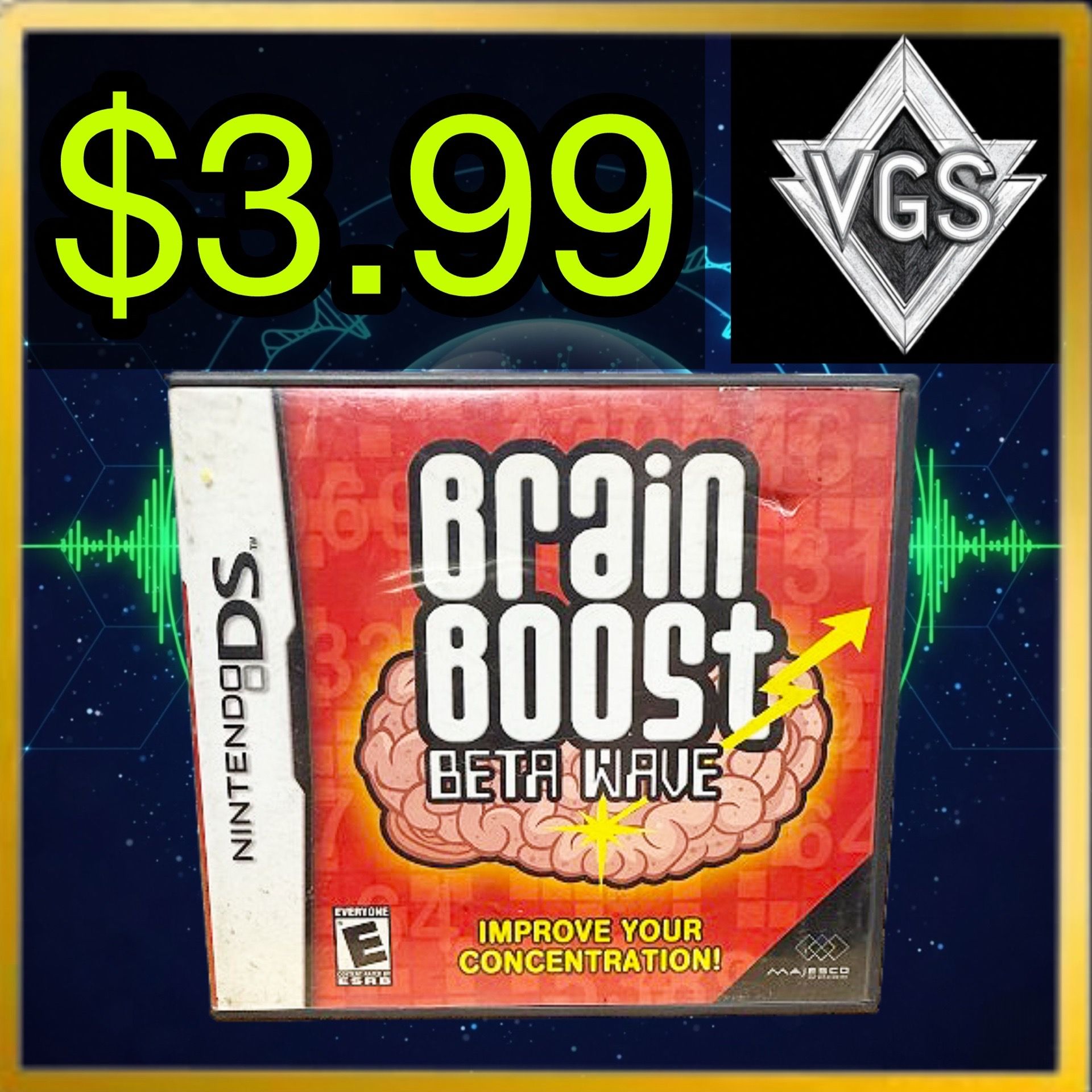 *CLASSIC* Brain Boost Beta Wave Nintendo DS 2009