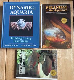Lot of 3 Aquarium & Piranha Books
