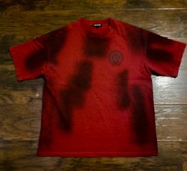 Chrome Hearts Men’s L Red/Black Double-Sided Graphic Logo Crew Neck T-Shirt