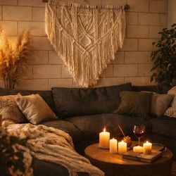 Handmade Colombian Macrame Wall Hanging – Boho Statement Piece