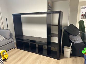 LAPPLAND TV storage unit, black-brown, 72x15 3/8x57 7/8 "
