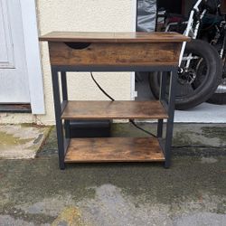 Side table With Outlet 