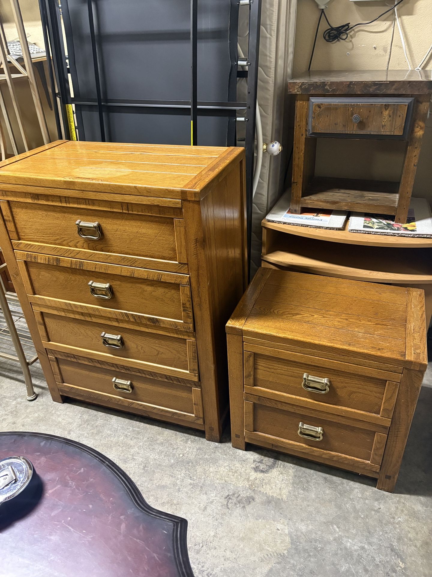 Solid Wood Dresser And Nightstand 