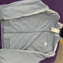 XL Light Blue Adidas Track Jacket