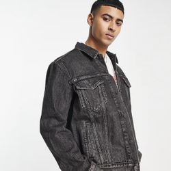 Levi’s Mens Black Wash Denim Jacket NWT Sz: L