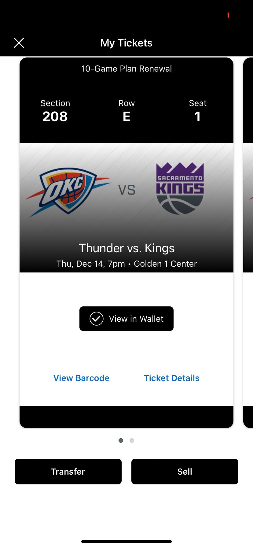 Kings v. Okc 12/14/23 